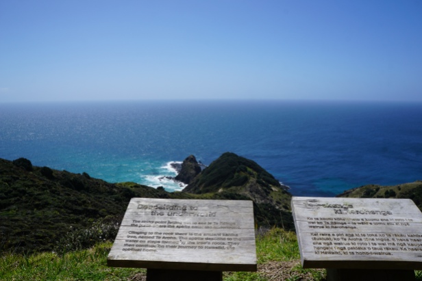 A plaque describing the Cape as where souls begin their descent to the underworld